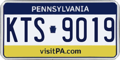 PA license plate KTS9019