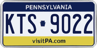 PA license plate KTS9022