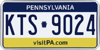 PA license plate KTS9024