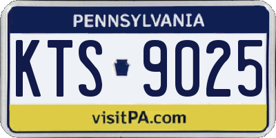 PA license plate KTS9025