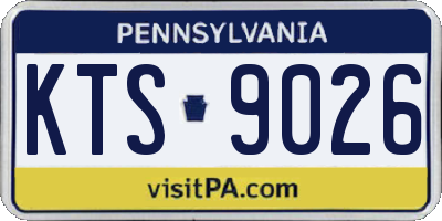 PA license plate KTS9026