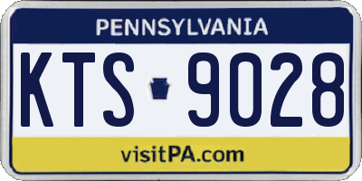 PA license plate KTS9028