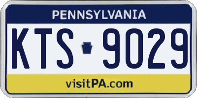 PA license plate KTS9029