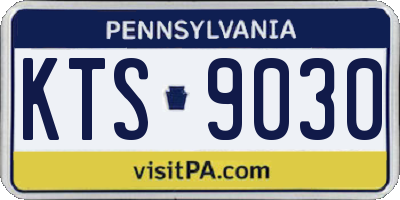 PA license plate KTS9030