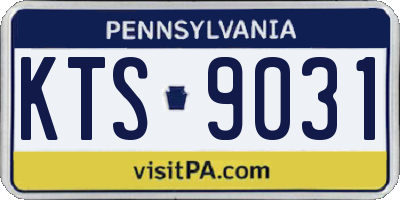 PA license plate KTS9031