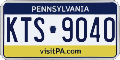 PA license plate KTS9040
