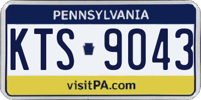 PA license plate KTS9043