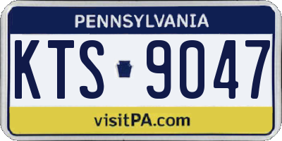 PA license plate KTS9047