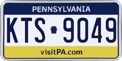 PA license plate KTS9049