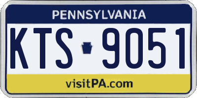 PA license plate KTS9051