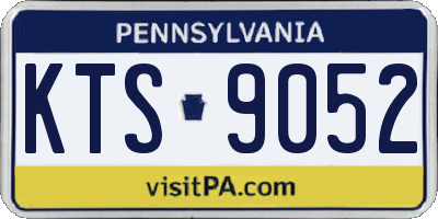 PA license plate KTS9052