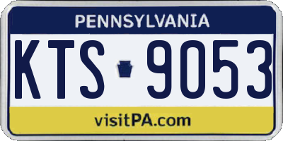 PA license plate KTS9053
