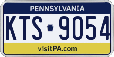 PA license plate KTS9054