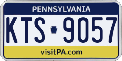PA license plate KTS9057