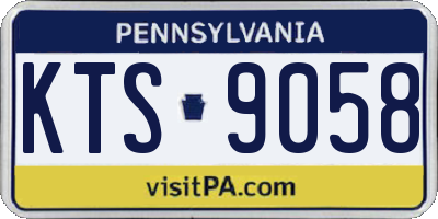 PA license plate KTS9058