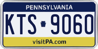 PA license plate KTS9060