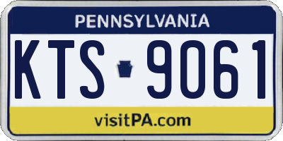 PA license plate KTS9061