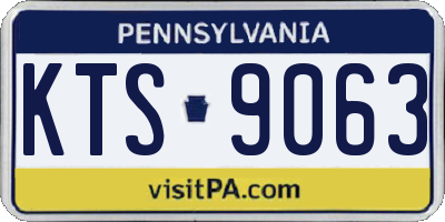 PA license plate KTS9063