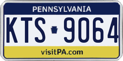 PA license plate KTS9064