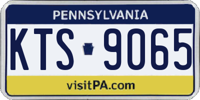 PA license plate KTS9065