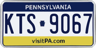 PA license plate KTS9067