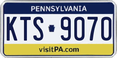 PA license plate KTS9070