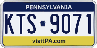 PA license plate KTS9071