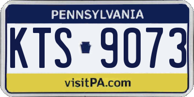 PA license plate KTS9073