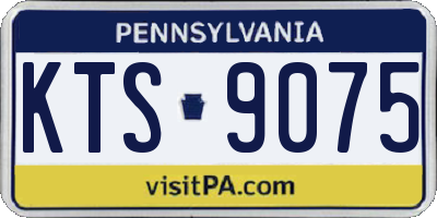 PA license plate KTS9075