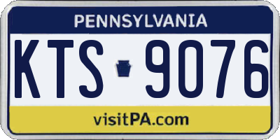 PA license plate KTS9076