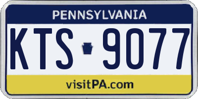PA license plate KTS9077