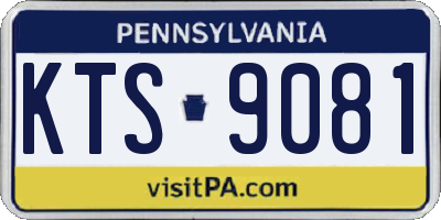 PA license plate KTS9081