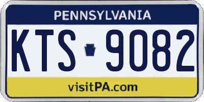 PA license plate KTS9082