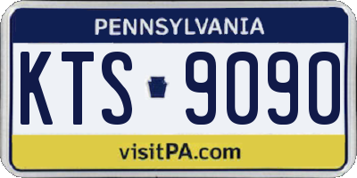 PA license plate KTS9090