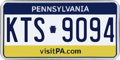 PA license plate KTS9094