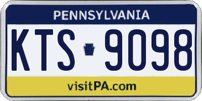 PA license plate KTS9098