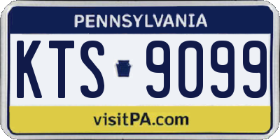 PA license plate KTS9099