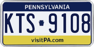PA license plate KTS9108