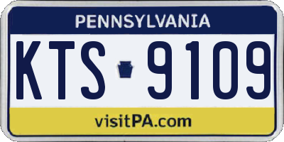 PA license plate KTS9109