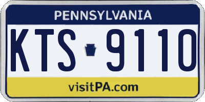 PA license plate KTS9110
