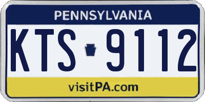 PA license plate KTS9112