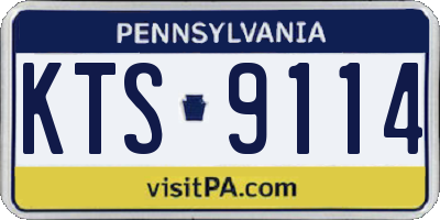 PA license plate KTS9114