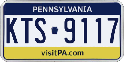PA license plate KTS9117