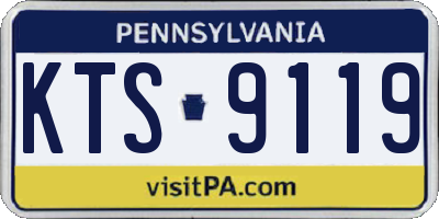 PA license plate KTS9119