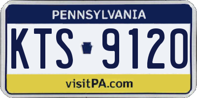 PA license plate KTS9120