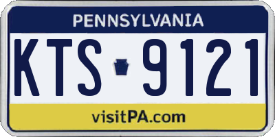 PA license plate KTS9121