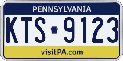 PA license plate KTS9123