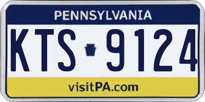 PA license plate KTS9124