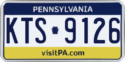 PA license plate KTS9126