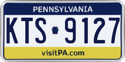 PA license plate KTS9127